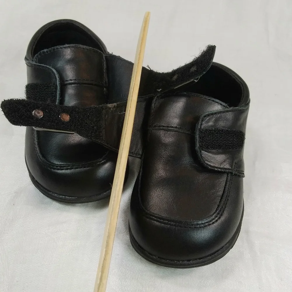 Kenneth Cole Reaction Black Leather SHOES Toddler Size 5M Monk Strap Dress